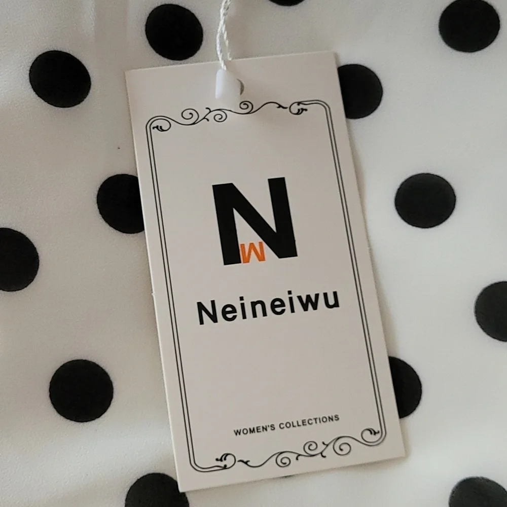 Neineiwu woman's loose casual short sleeve chiffon top t-shirt - Picture 6 of 6